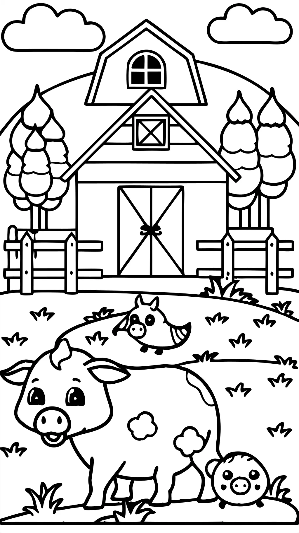 coloriages pour animaux de ferme imprimables